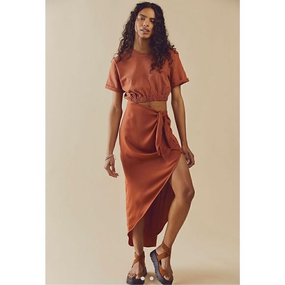 Free People Rae Maxi Dress in Sienna - Picture 1 of 10